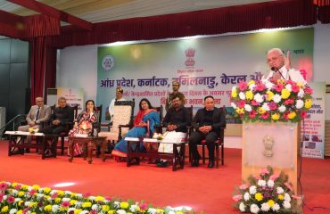 Honorable Governor addressing the people at the event.