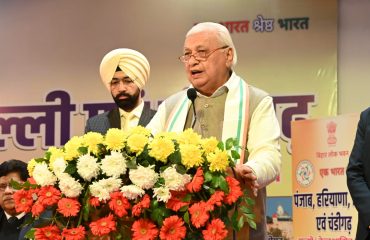 Honorable Governor addressing the people at the event.