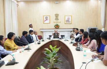 Honorable Governor addressing the people at the event.