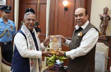 Honorable Governor of Nagaland Shri Nand Kishore Yadav paid a courtesy call on the Honorable Governor.