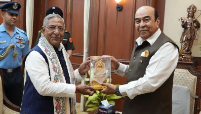 Honorable Governor of Nagaland Shri Nand Kishore Yadav paid a courtesy call on the Honorable Governor.