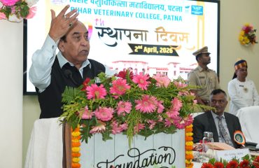 Honorable Governor addressing the people at the event.