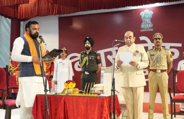 Honorable Governor administered the oath of office and secrecy to Chief Minister and two ministers.