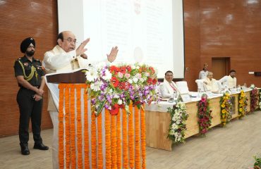 Honorable Governor addressing the people at the event.