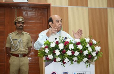 Honorable Governor addressing the people at the event.