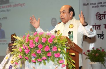Honorable Governor addressing the people at the event.