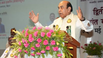 Honorable Governor addressing the people at the event.