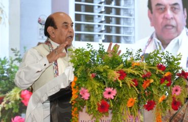 Honorable Governor addressing the people at the event.