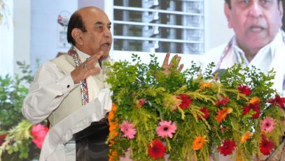 Honorable Governor addressing the people at the event.