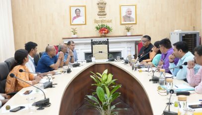 राज्य विश्वविद्यालयों के युवा शिक्षकों के लिए आयोजित होने वाली छह-दिवसीय शोध पद्धति प्रशिक्षण कार्यशाला के संबंध में बैठक।