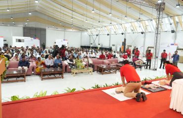 Training provided through demonstration by the hospital team.