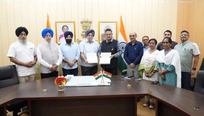 Signing of Memorandum of Understanding between Bihar Mother and Child Welfare Committee and Shri Takht Harimandir Ji Patna Sahib.