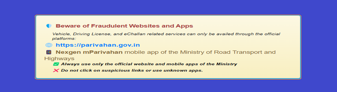 Always use Official Website and mobile apps