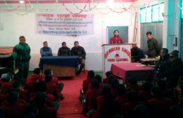 पौड़ी में सड़क सुरक्षा जागरूकता अभियान