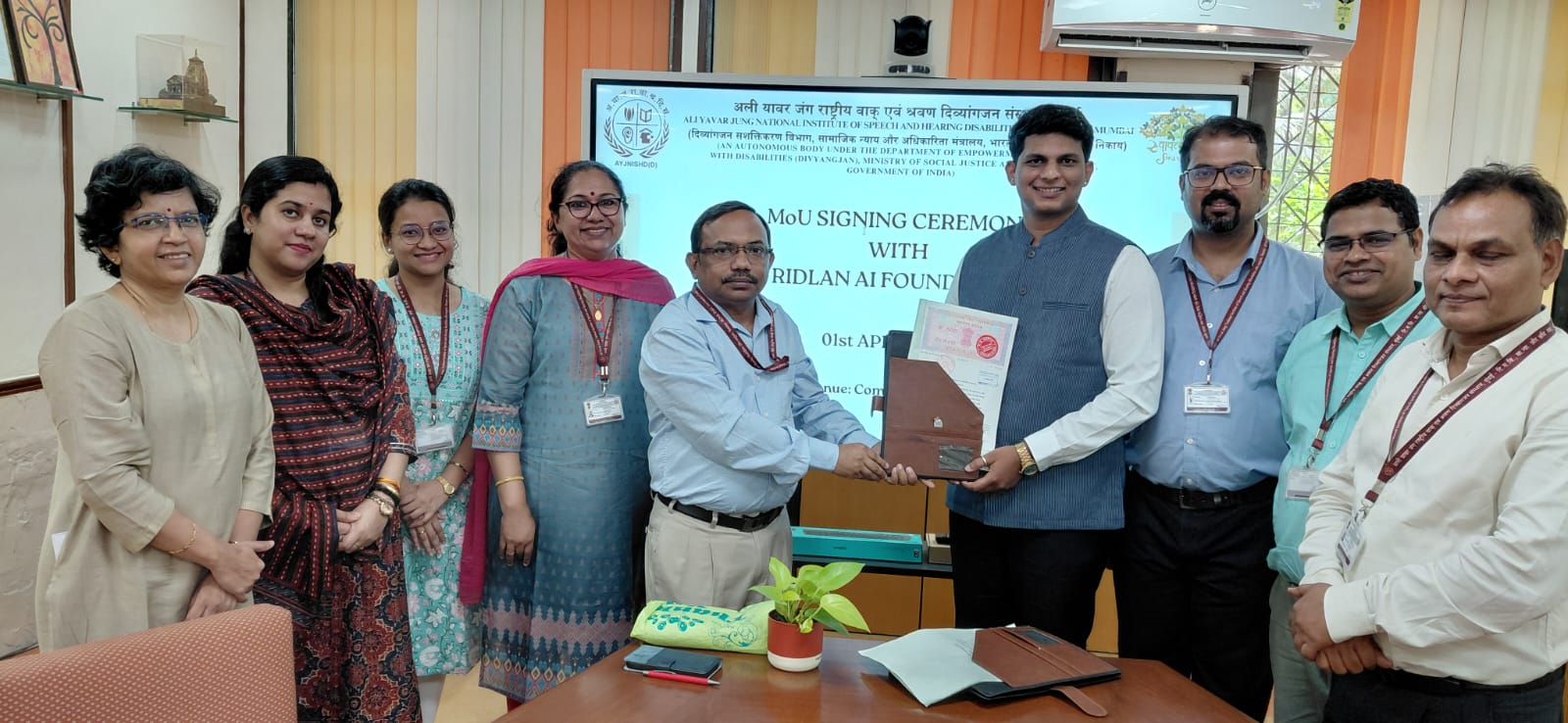 AYJNISHD(D), Mumbai signed an MoU with Ridlan AI Foundation
