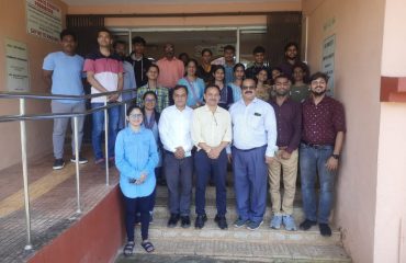 Disability Commissioner Goa state and Gurudas Pawaskar with the students and staff of EC of AYJNISHD(D) Goa