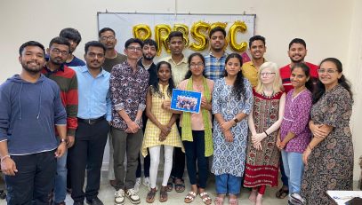 Free Coaching Scheme for PwDs (RRB-SSC Examination) students on the last day of class i,.e 31-12-2024 with the photo momento presented to them.