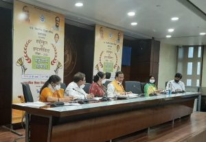 Dr Dinesh Sharma Releasing the Result