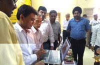 Shri N.C. Debbarma. Hon’ble Minister (Revenue etc.etc.) Govt. of Tripura at Agartala launching the project.