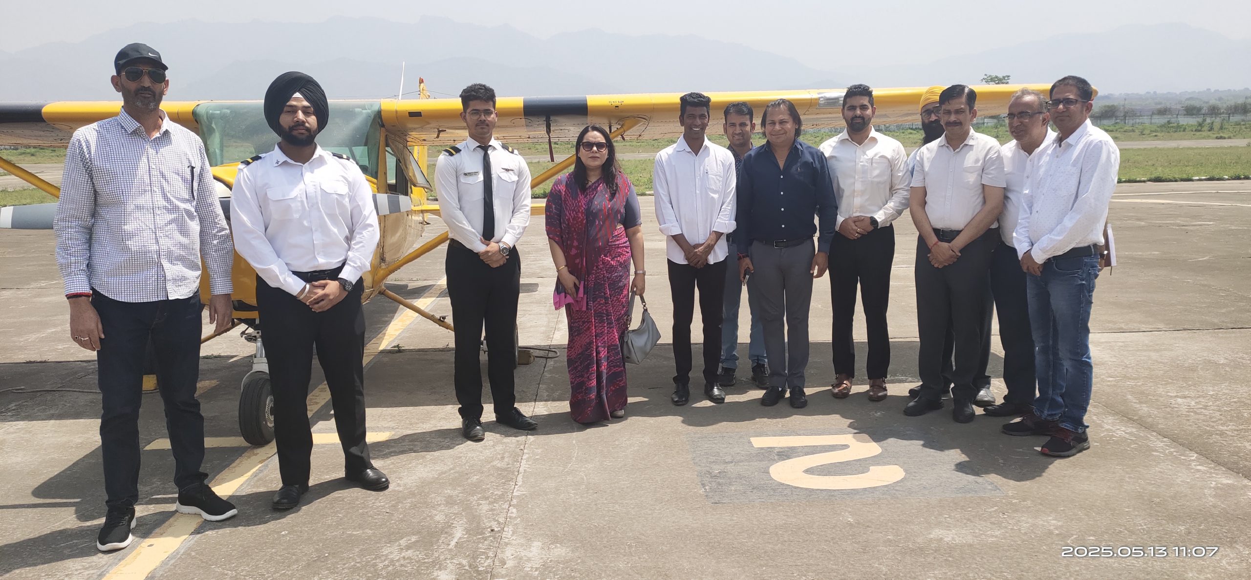 Visit at Pinjore Aerodrome by Commissioner & Secretary