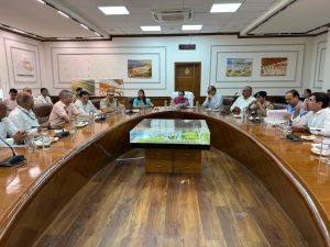 Meeting at Hisar airport