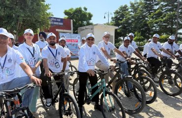 Cycle rally at Hisar airport