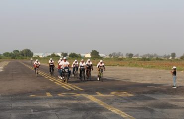 Cycle rally Karnal Aerodrome