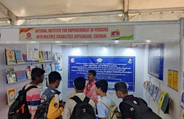 School students visit of NIEPMD Stall