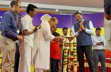 Lighting of Lamp by Honble Minister during Foundation Stone Laying ceremony of CRC-Madurai