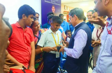 Distribution of Aids and Assistive Devices to one of the beneficiaries under ADIP scheme