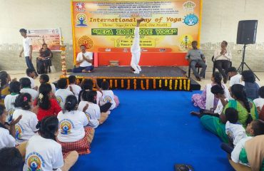 Demonstrated Yoga for Divyang children