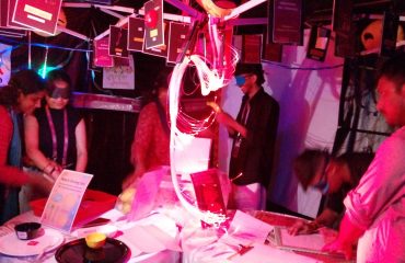 Visitors experiencing the Db Experience Zone