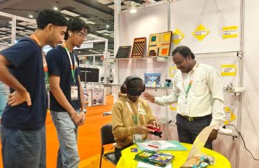 Visitors were blindfolded in the Db experience zone