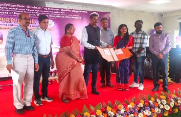MoU exchanged between Varshini Illam Trust, Chennai, and The Tamil Nadu Dr. J. Jayalalithaa Music and Fine Arts University, Chennai, on the occasion of Purple Fair 2026