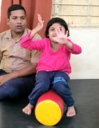 A Child with Cerebral Palsy getting therapeutic interventions