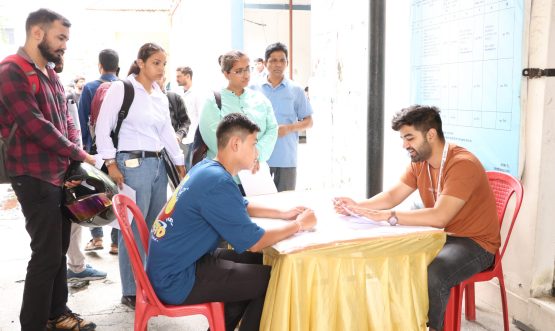 Candidates at job fair