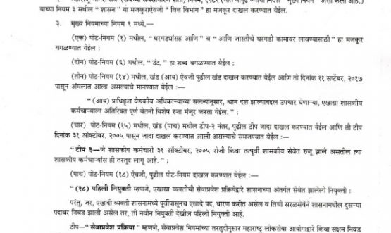 Maharashtra Civil Services (General Condition of Services) (Amendments) Rules, 30 December 2021