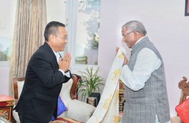 Courtesy called on the Honourable Governor by Honourable Chief Minister of Sikkim.
