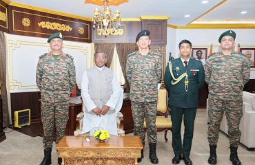 The General Officer Commanding the 17th Mountain Black Cat Division, SM, called on the Hon’ble Governor..