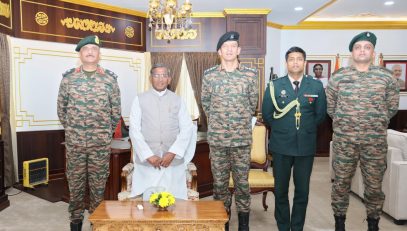 The General Officer Commanding the 17th Mountain Black Cat Division, SM, called on the Hon’ble Governor..
