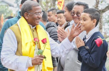 Hon’ble Governor attended the Shri Vaweeshya Maha Puran (Katha) at Sang Byang.