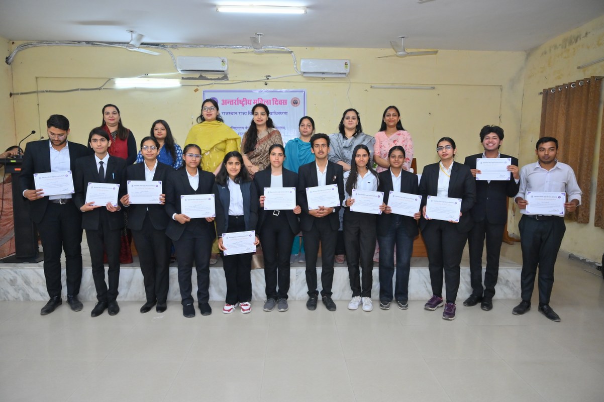 Debate competition organized by RSLSA on the occasion of International Women's Day at University of Rajasthan