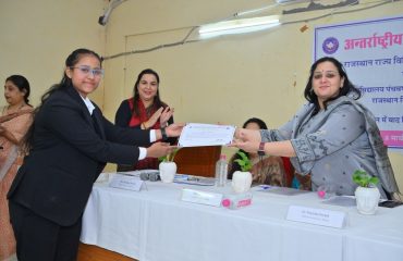 Debate competition organized by RSLSA on the occasion of International Women's Day at University of Rajasthan