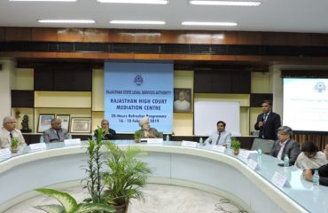 20-Hours Refreser Programme organized at Rajasthan High Court Mediation Centre, Jaipur Bench during 16-18 Feb. 2019