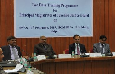 Two Days Training Programme for Principal Magistrates of Juvenile Justice Board On 09-10th Feb, 2019, HCM RIPA, Jaipur
