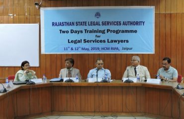 Two Days Training Programme for Legal Services Lawyers on 11-12 May, 2019
