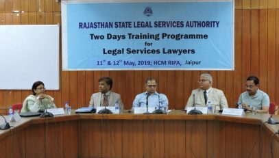 Two Days Training Programme for Legal Services Lawyers on 11-12 May, 2019