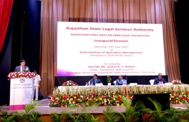 Rajasthan State Meet Of Para Legal Volunteers on 29th July 2017