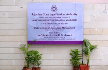 Rajasthan State Meet Of Para Legal Volunteers on 29th July 2017