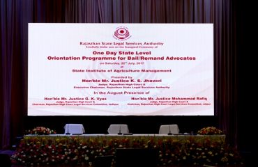 One Day State Level Orientation Programme For Bail/Remand Advocates On 22nd July 2017
